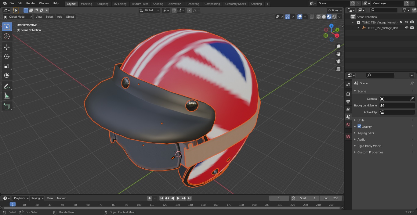 3D TORC T50 Vintage Helmet with Goggles