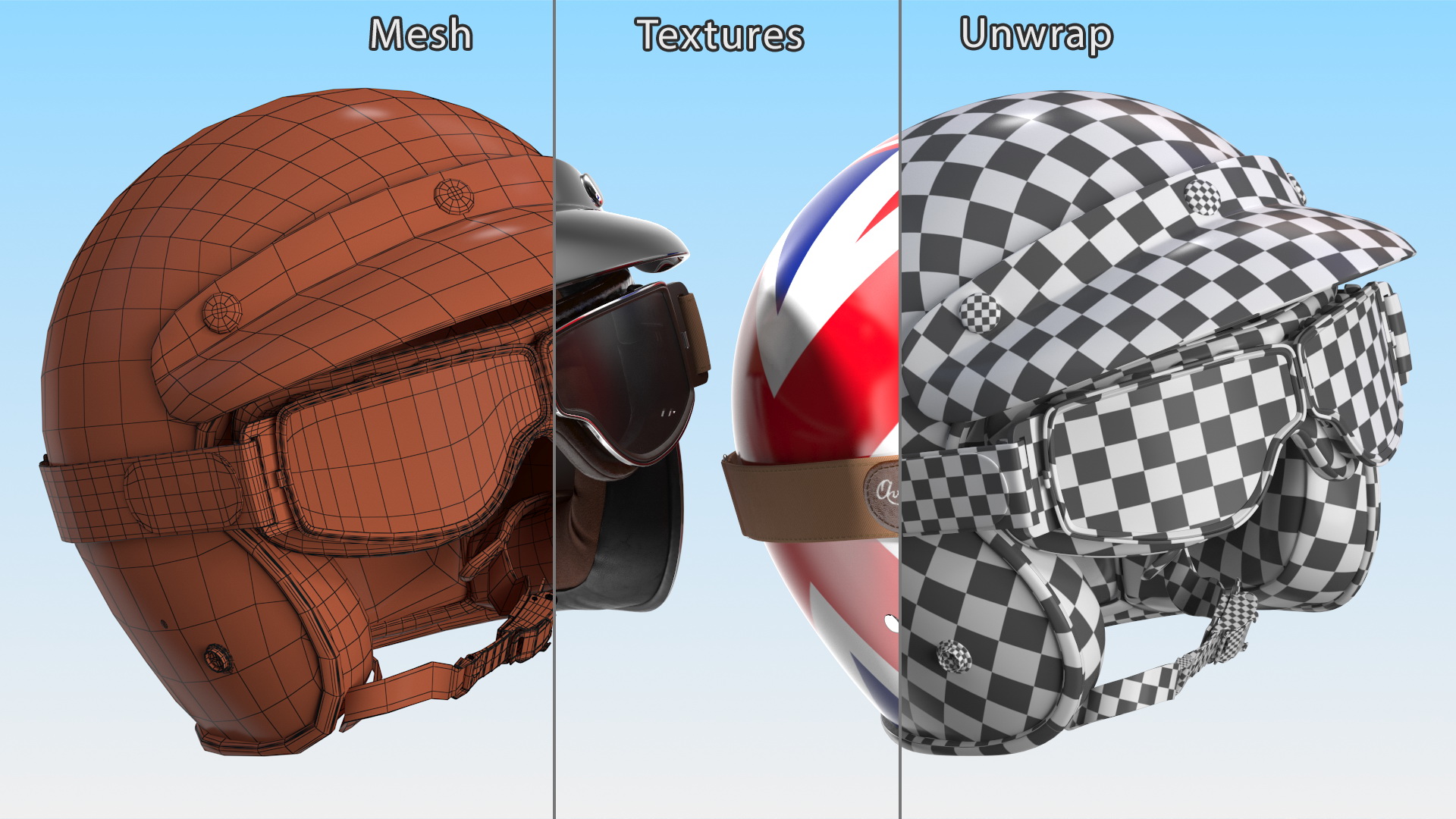 3D TORC T50 Vintage Helmet with Goggles