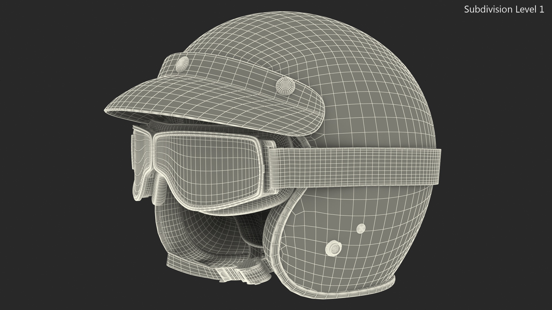 3D TORC T50 Vintage Helmet with Goggles
