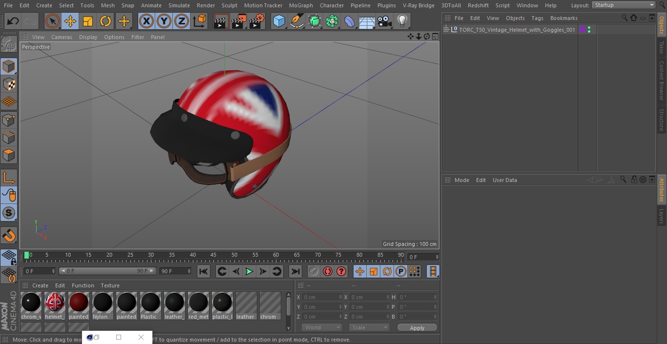 3D TORC T50 Vintage Helmet with Goggles
