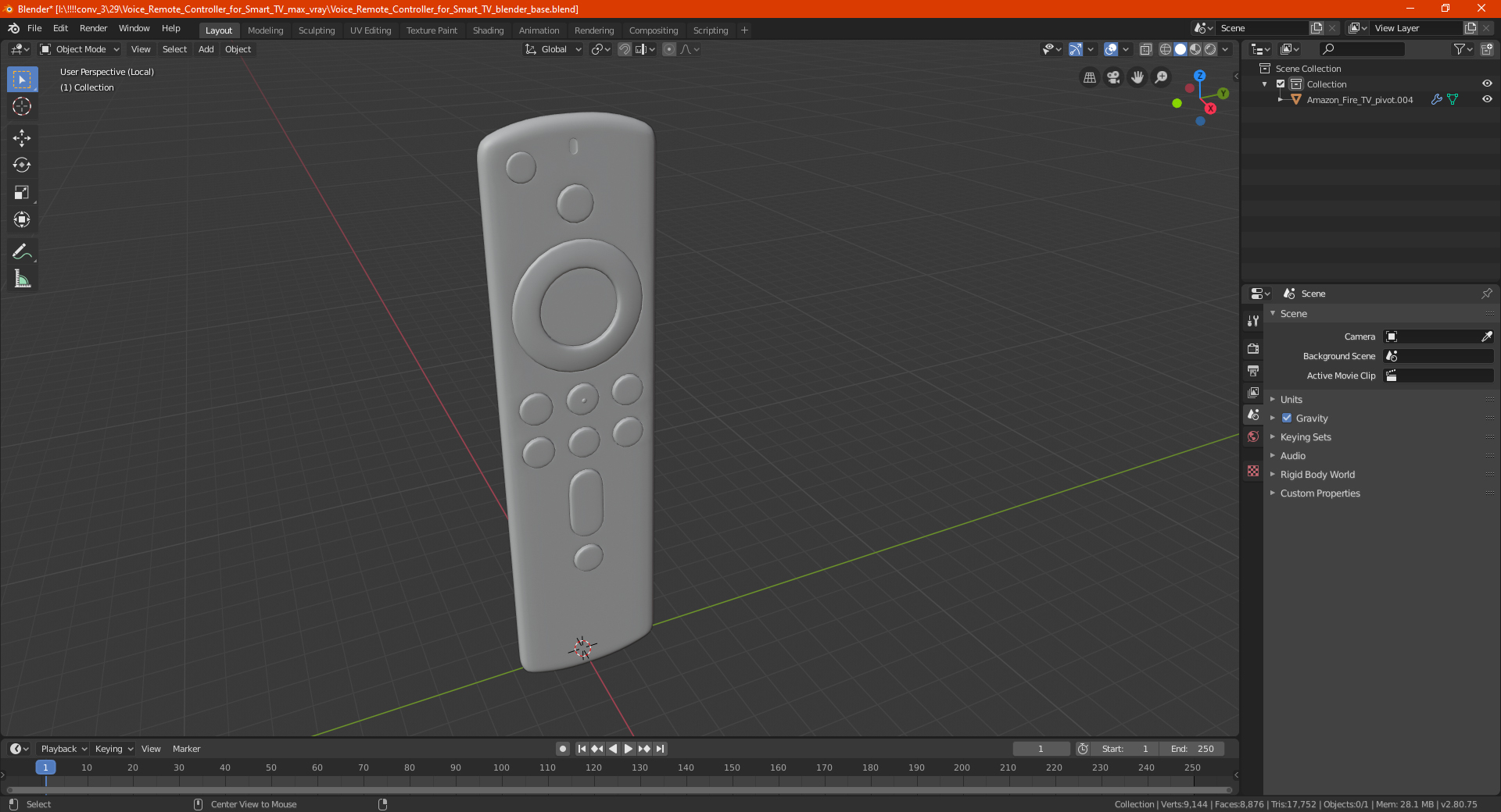 3D Voice Remote Controller for Smart TV