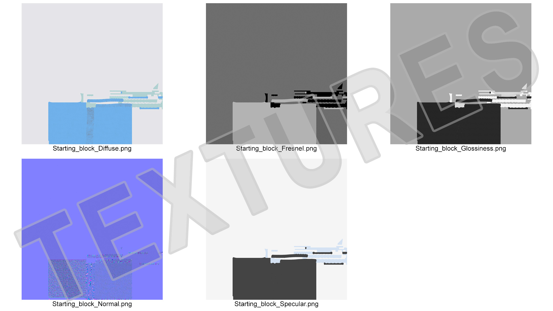 3D Aluminum Starting Block model