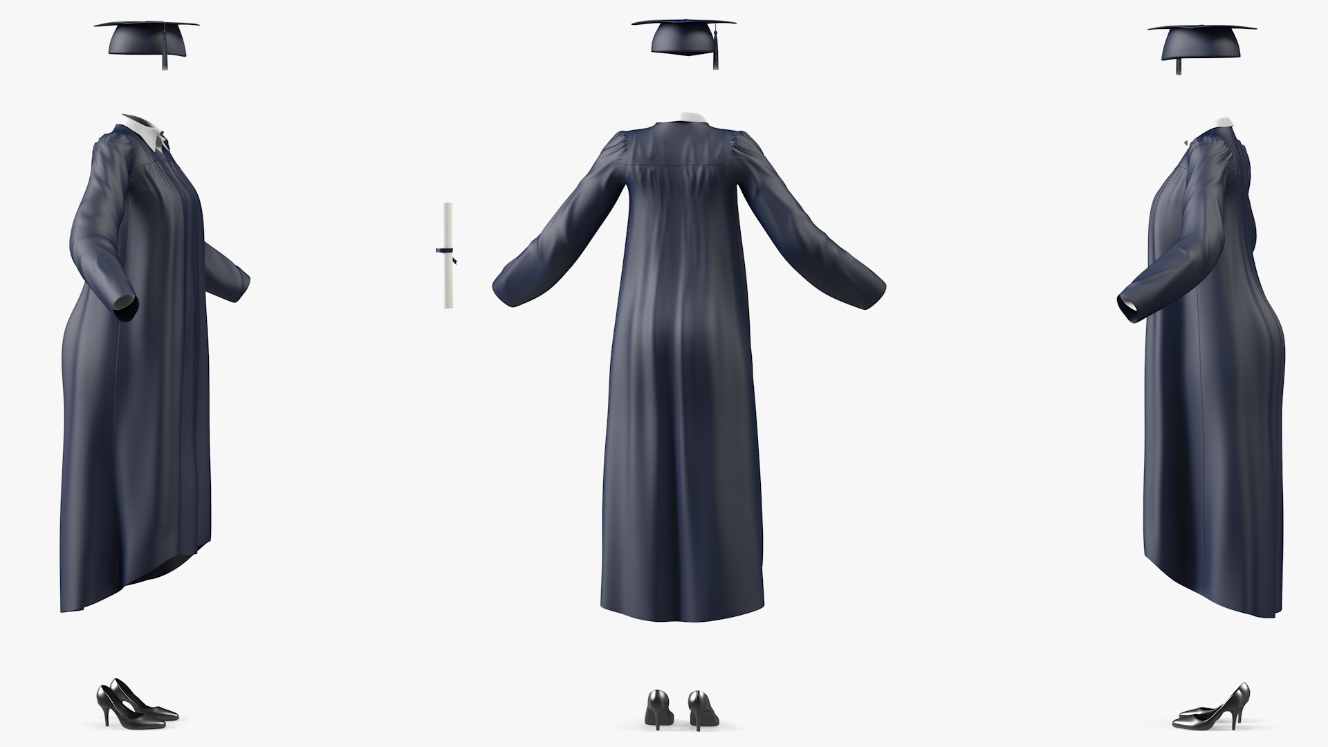 3D model Graduation Gown