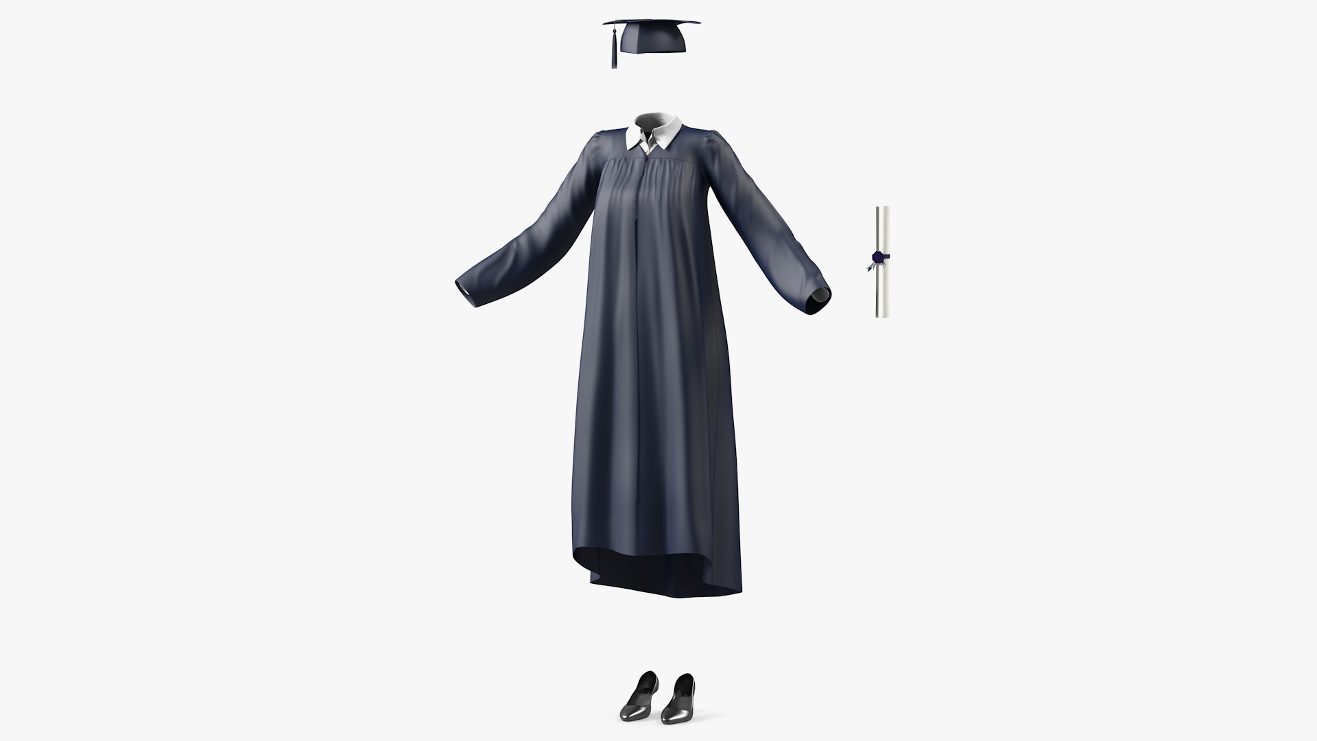 3D model Graduation Gown