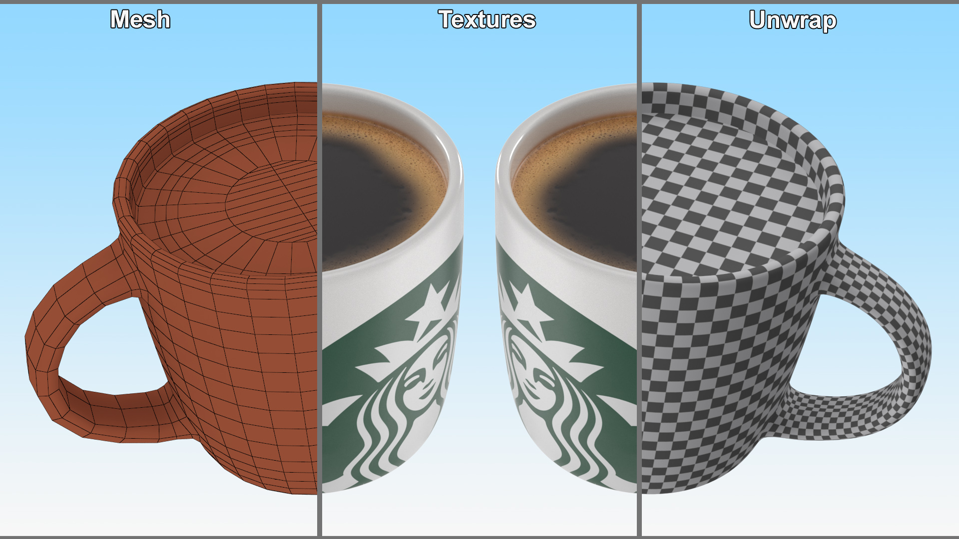 3D Mug of Coffee Starbucks model
