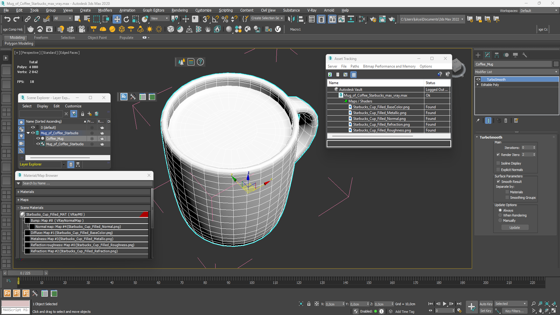 3D Mug of Coffee Starbucks model