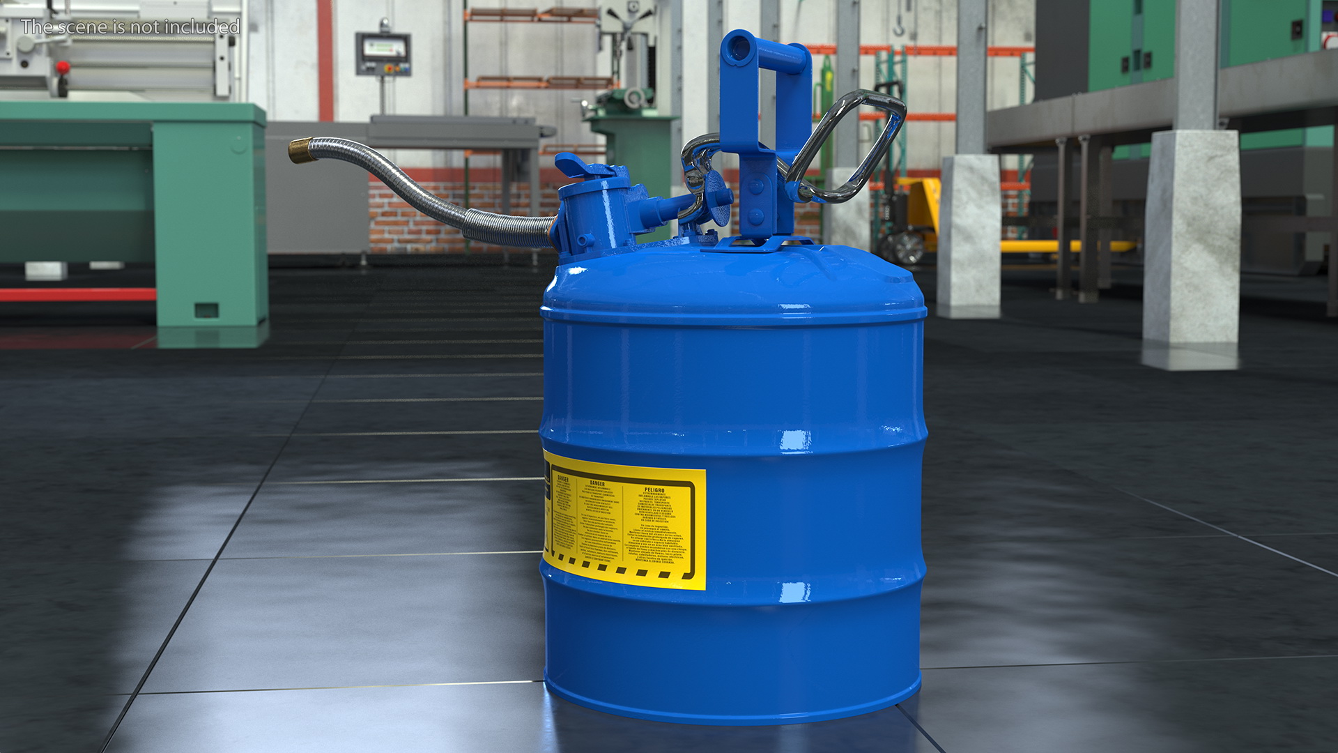 Safety Fuel Can Five Gallon Blue 3D