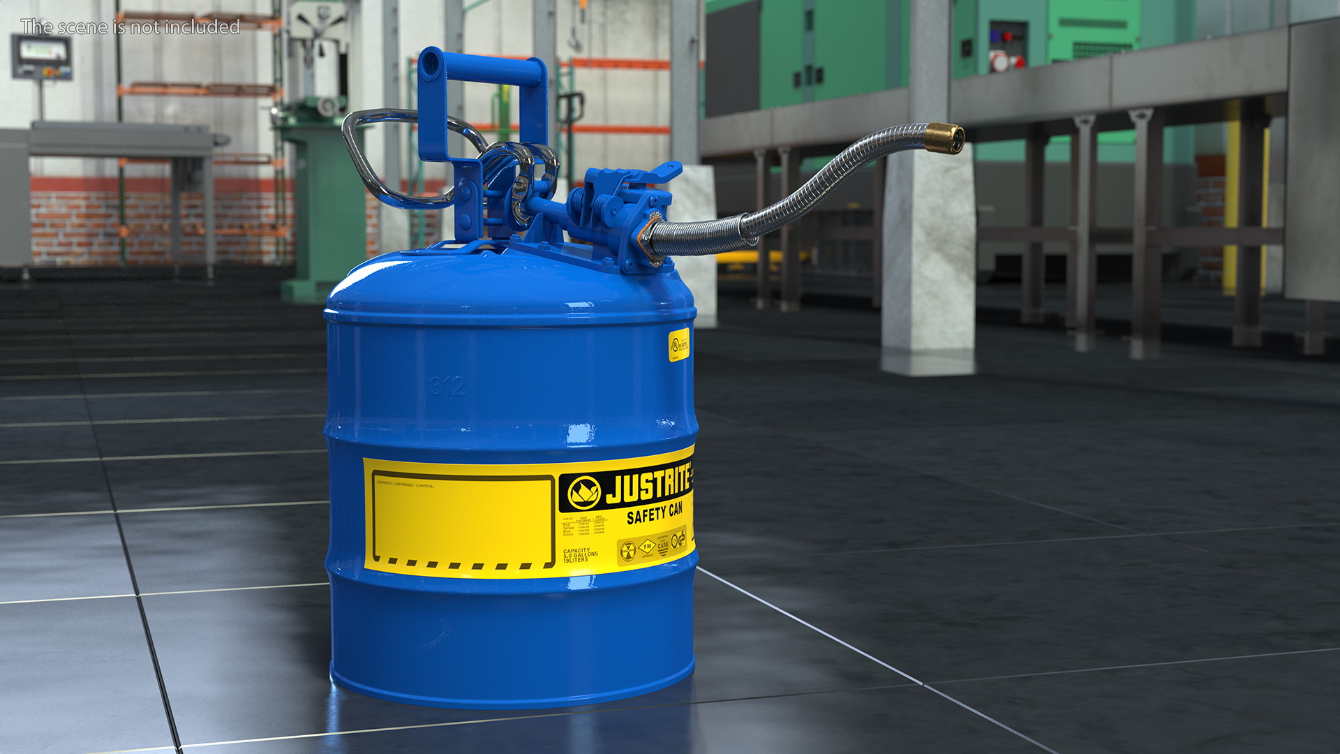 Safety Fuel Can Five Gallon Blue 3D