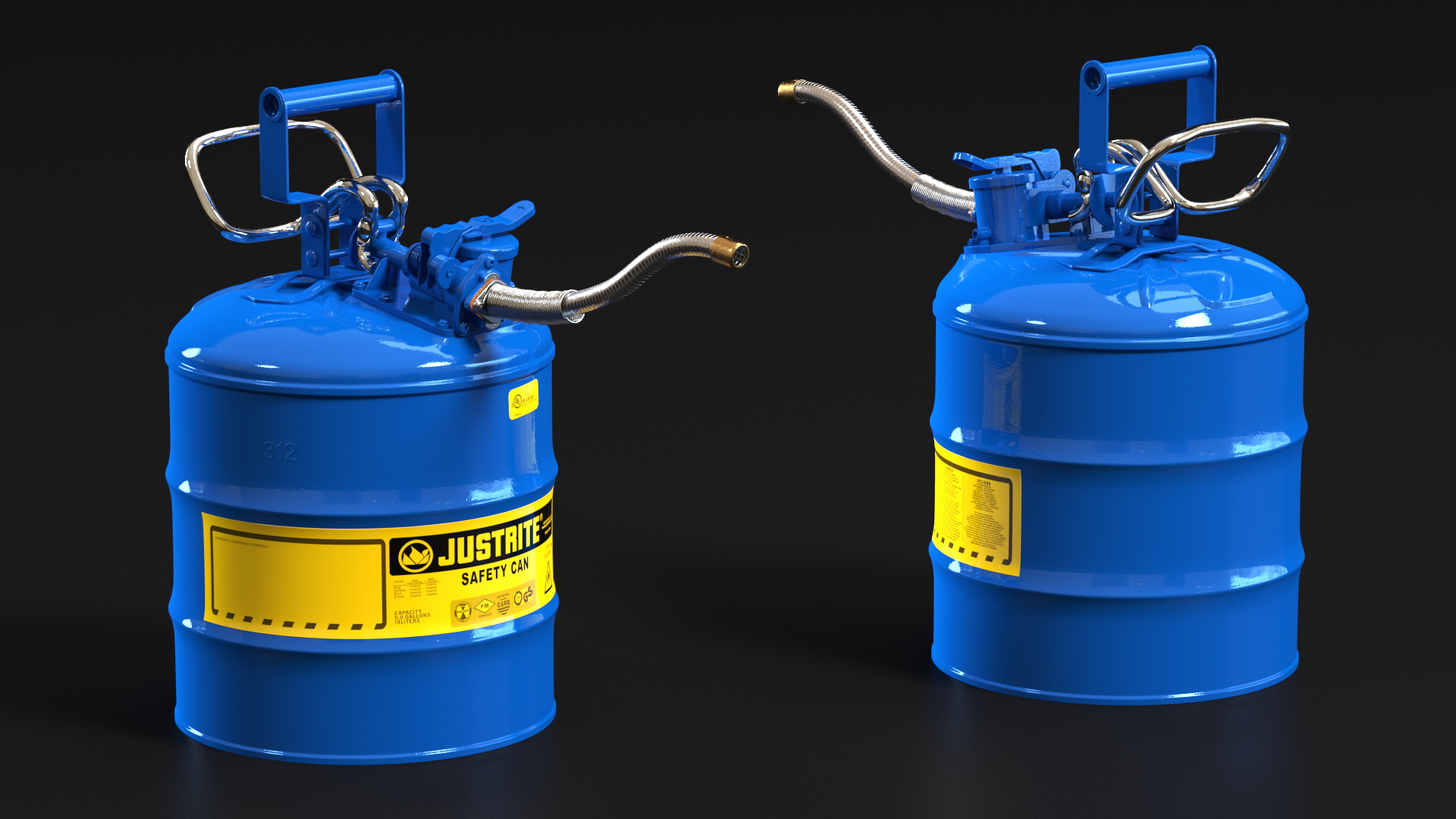 Safety Fuel Can Five Gallon Blue 3D
