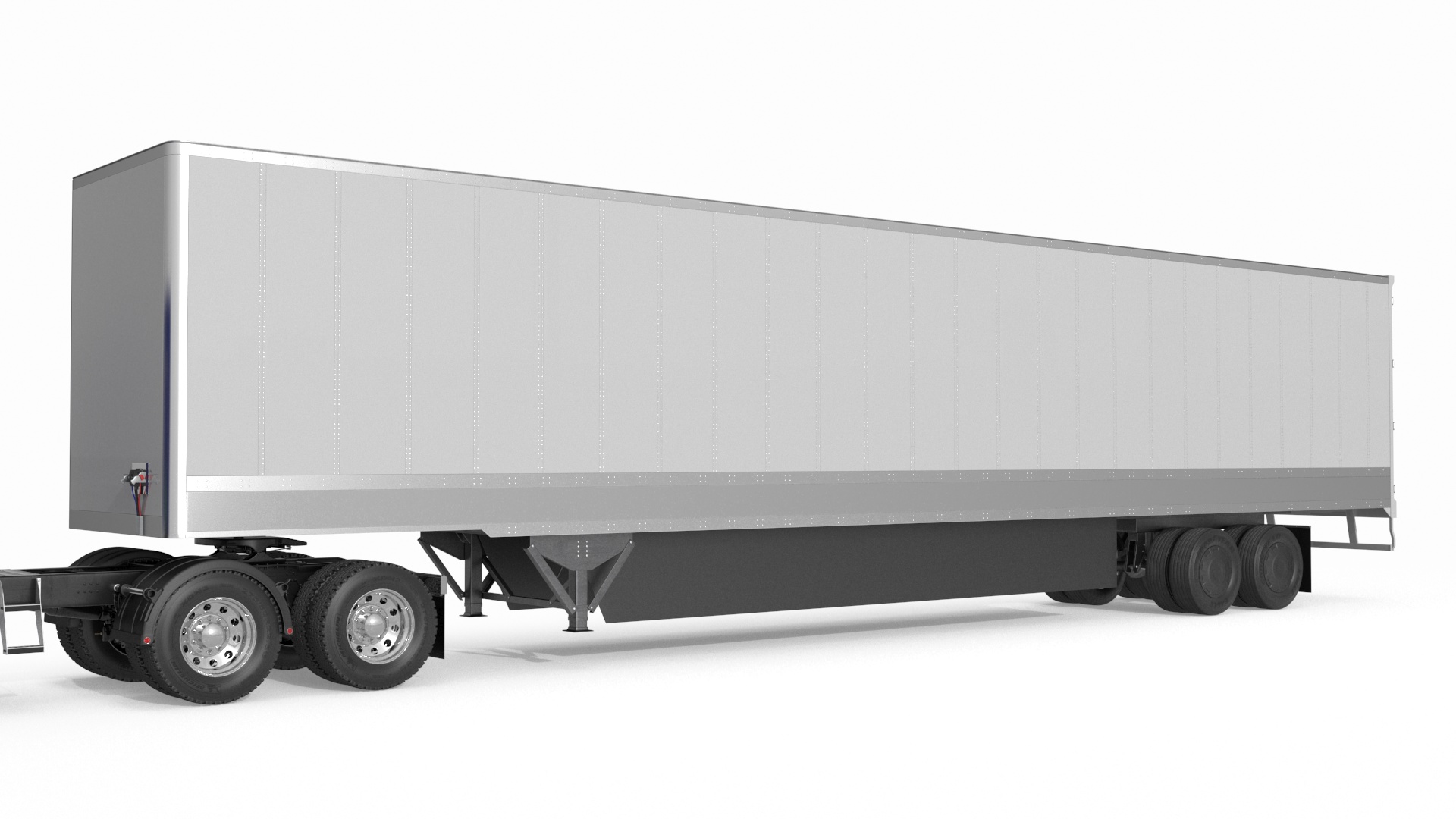 Mack CHU613 Truck with Semi Big Trailer 3D model