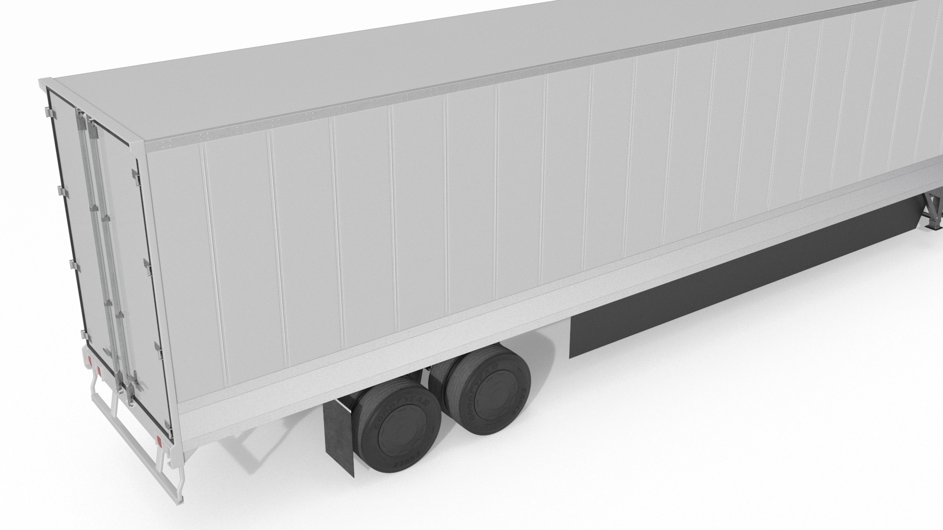 Mack CHU613 Truck with Semi Big Trailer 3D model