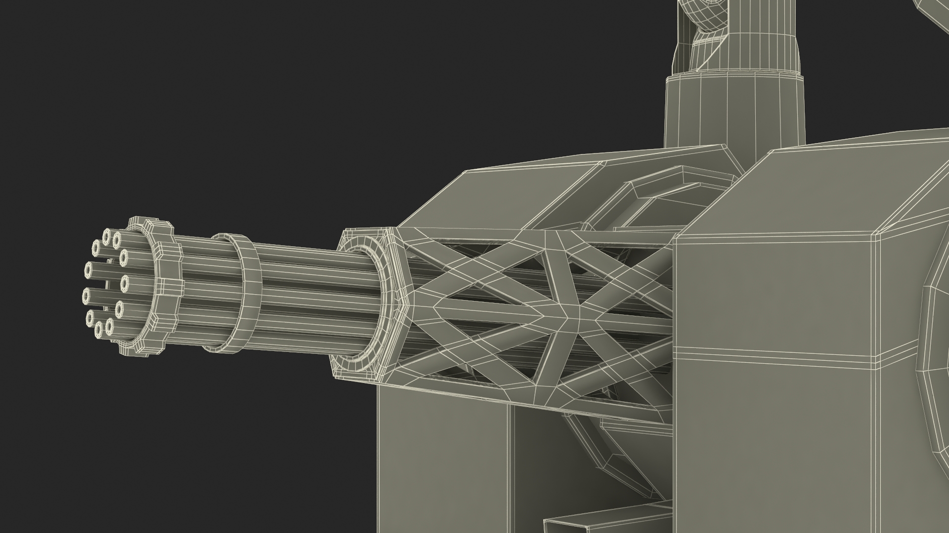 Type 1130 11-Barrel 30mm CIWS 3D model
