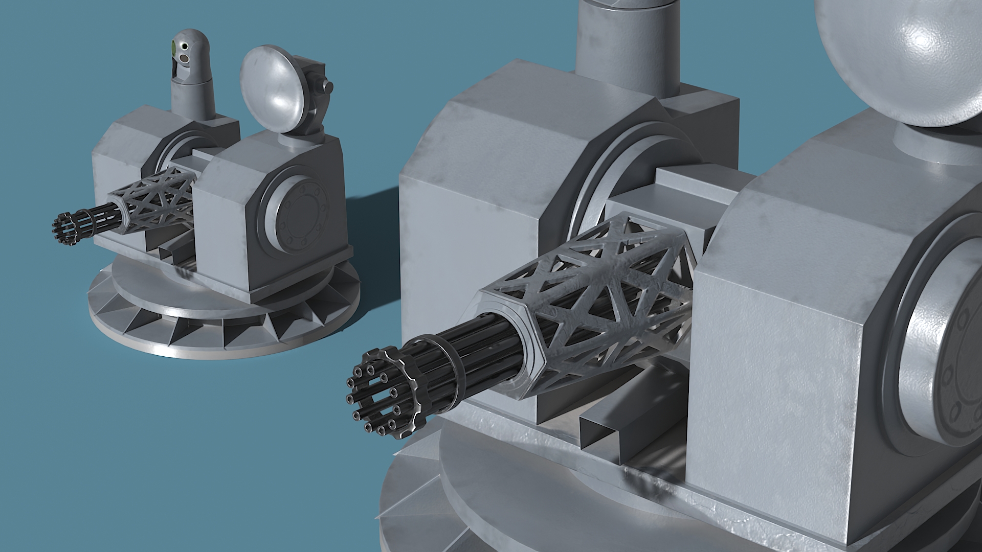 Type 1130 11-Barrel 30mm CIWS 3D model
