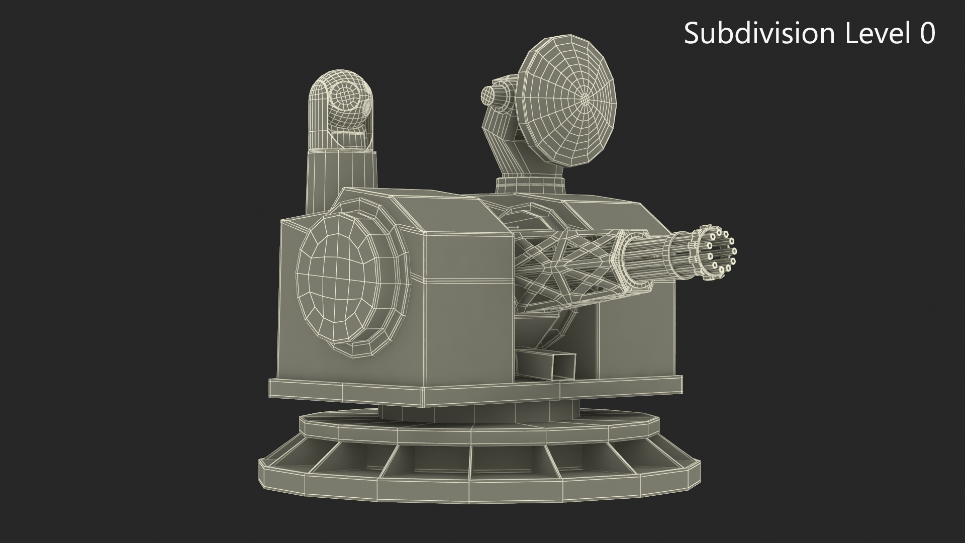 Type 1130 11-Barrel 30mm CIWS 3D model