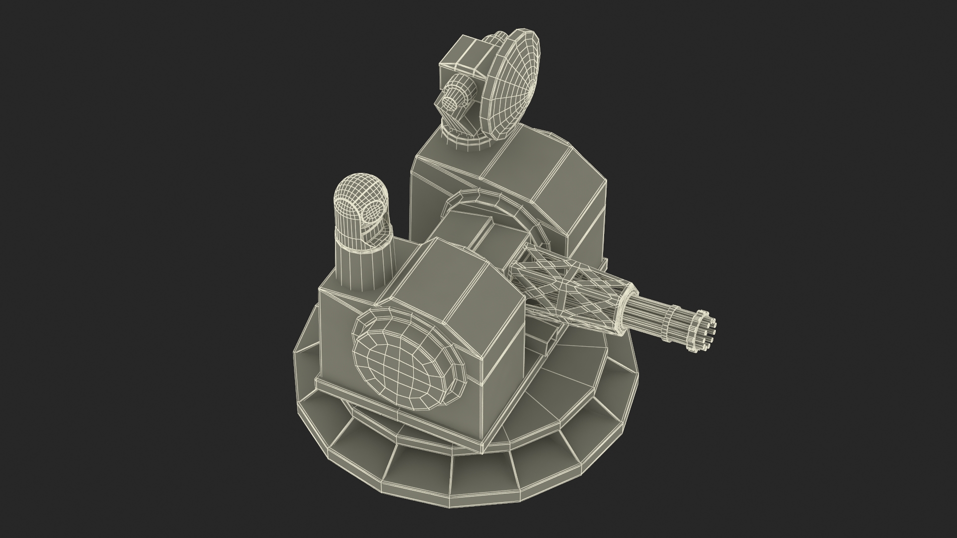 Type 1130 11-Barrel 30mm CIWS 3D model