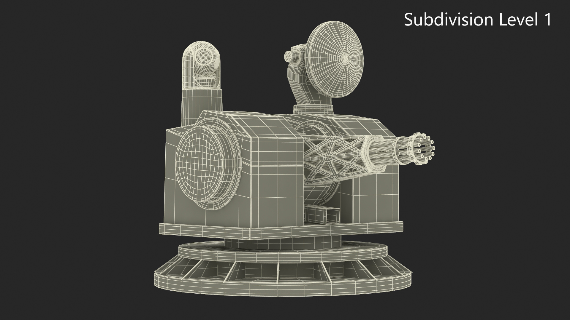 Type 1130 11-Barrel 30mm CIWS 3D model