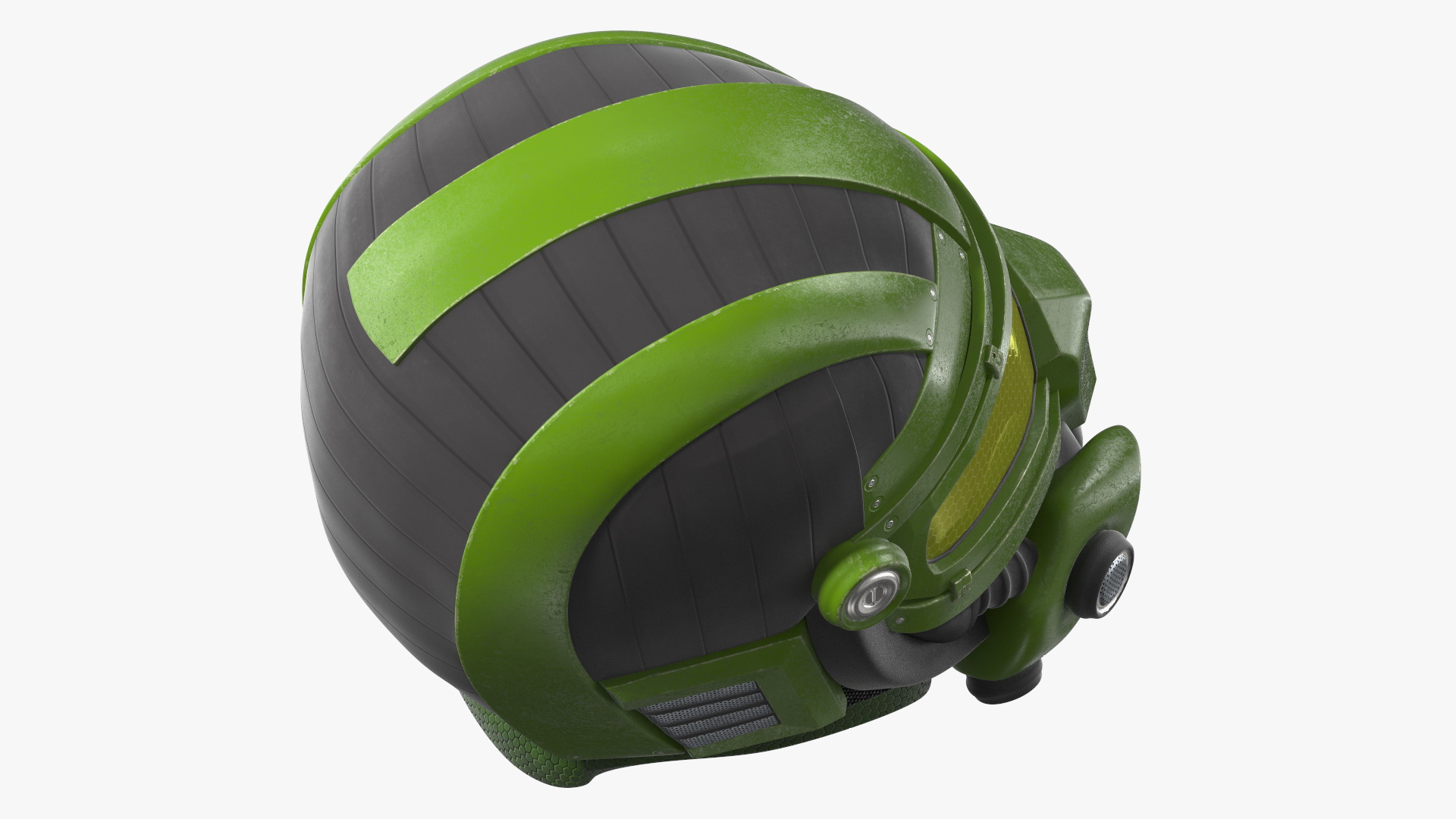 3D SciFi Helmet Green model