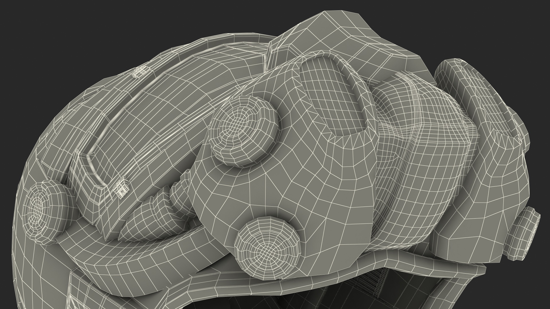 3D SciFi Helmet Green model