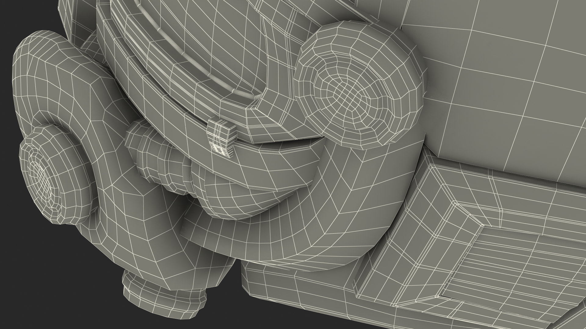 3D SciFi Helmet Green model