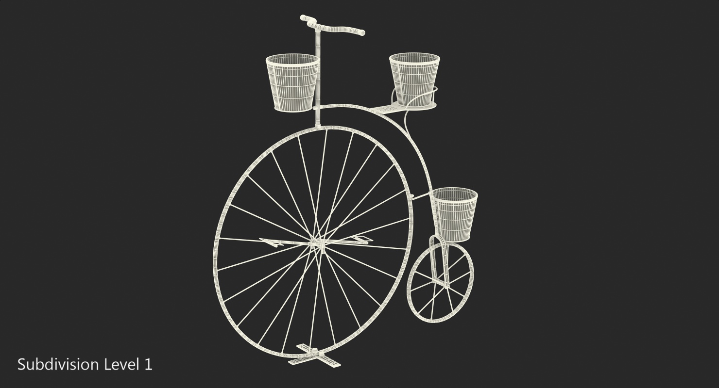 Bicycle Plant Stand 3D model