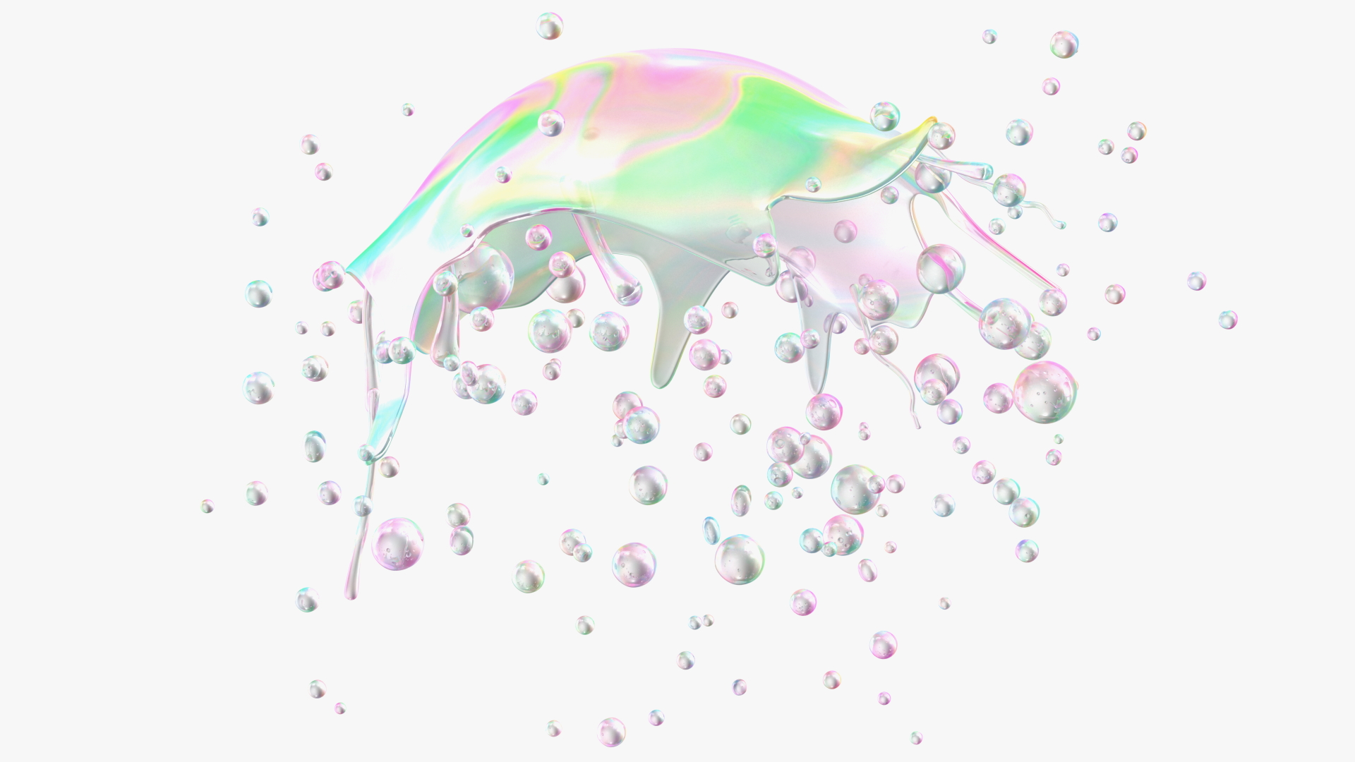 3D model Soap Bubble Burst Stage 7