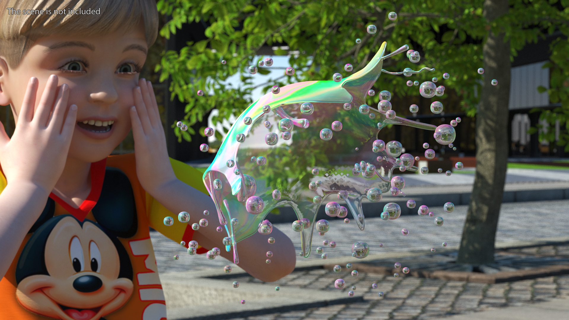3D model Soap Bubble Burst Stage 7