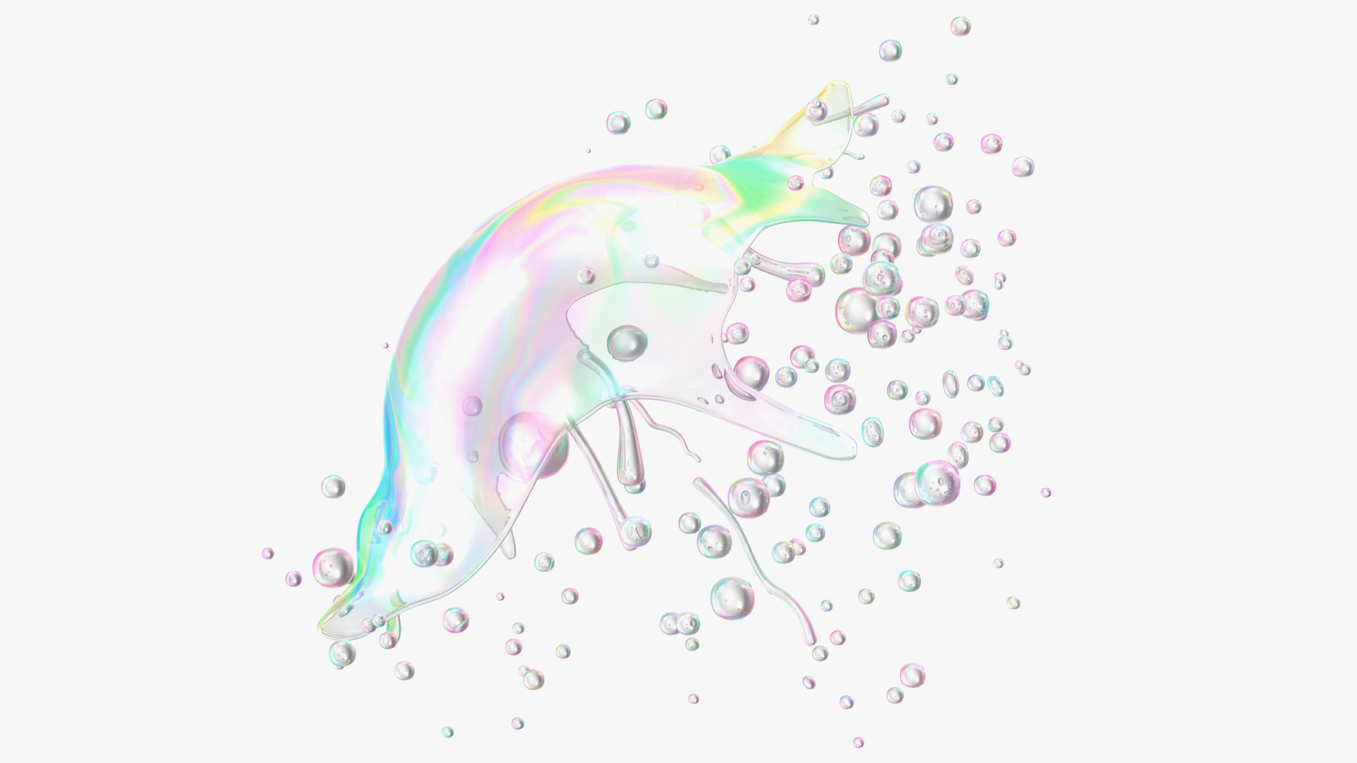 3D model Soap Bubble Burst Stage 7