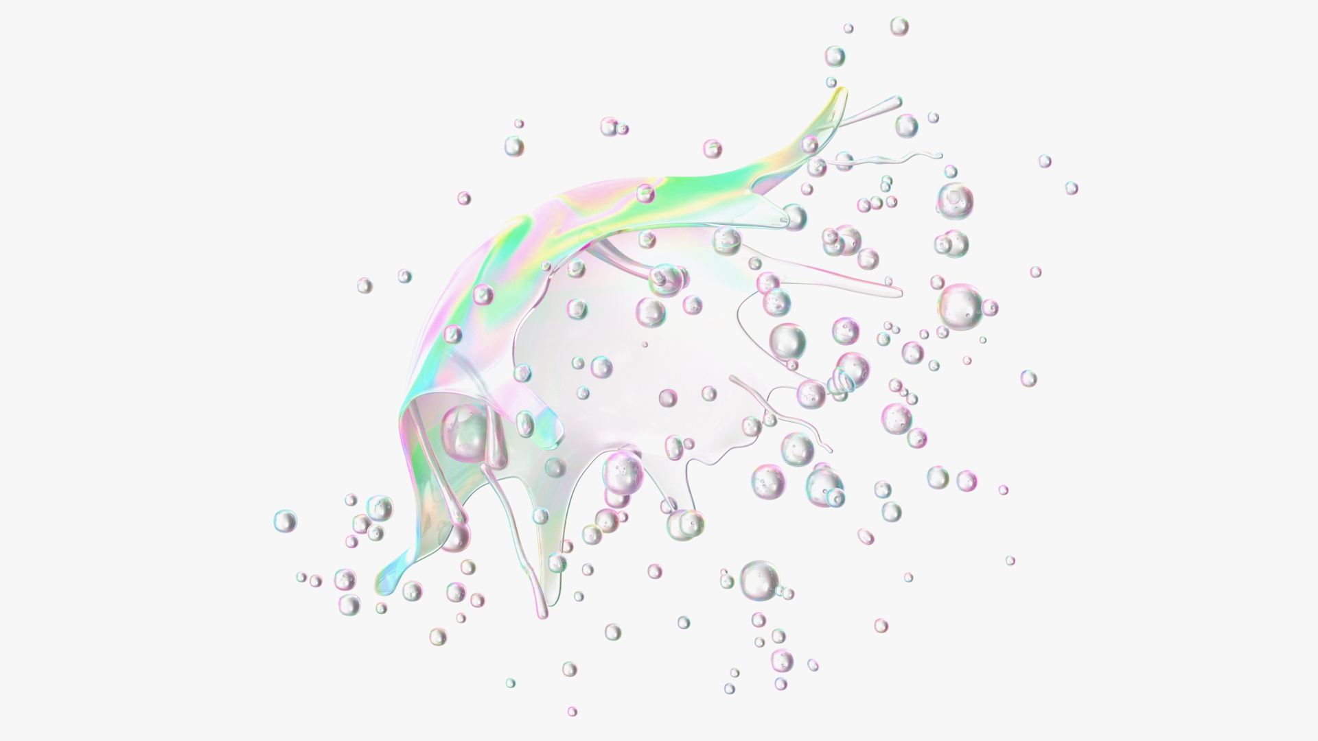 3D model Soap Bubble Burst Stage 7