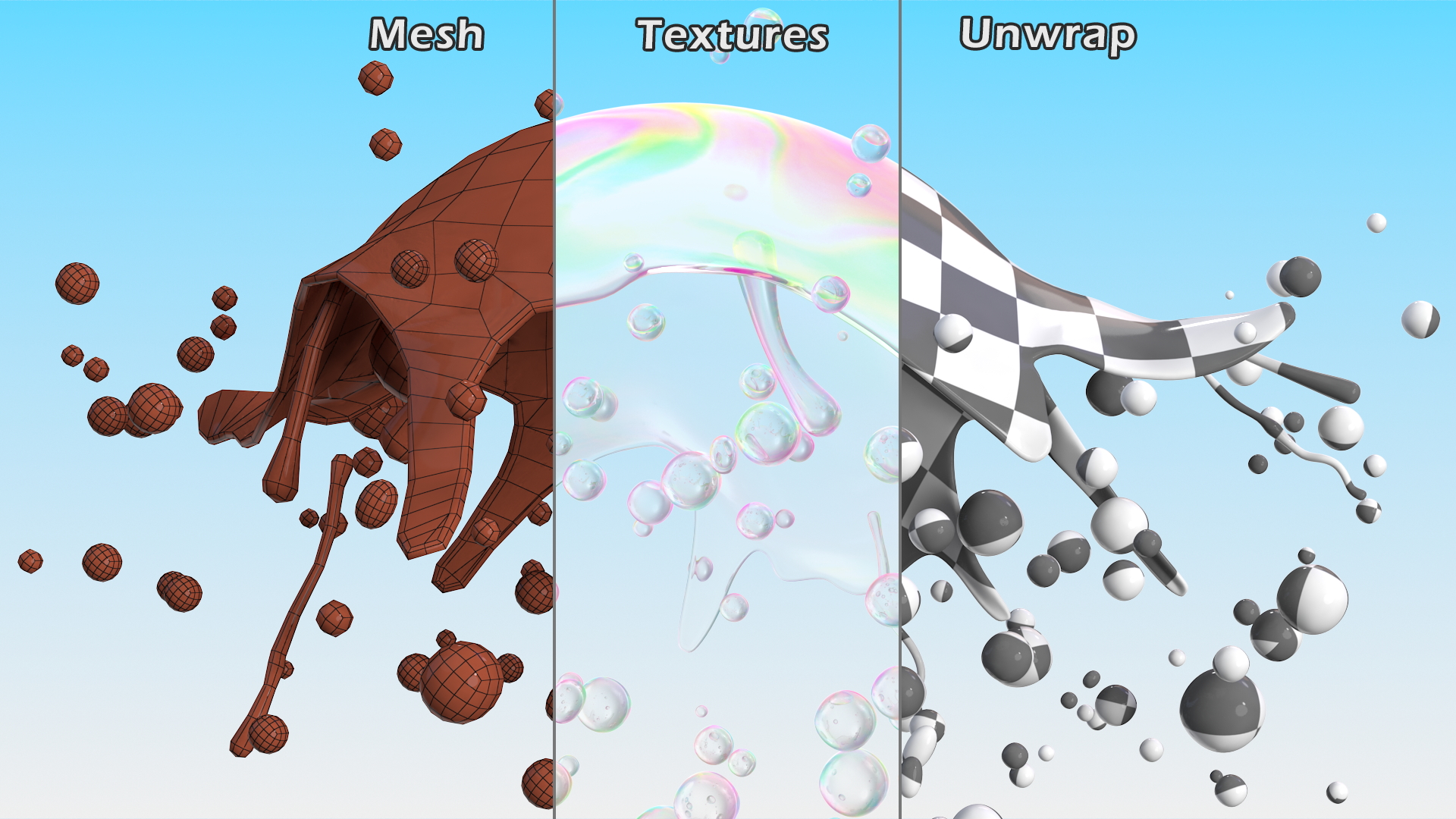 3D model Soap Bubble Burst Stage 7