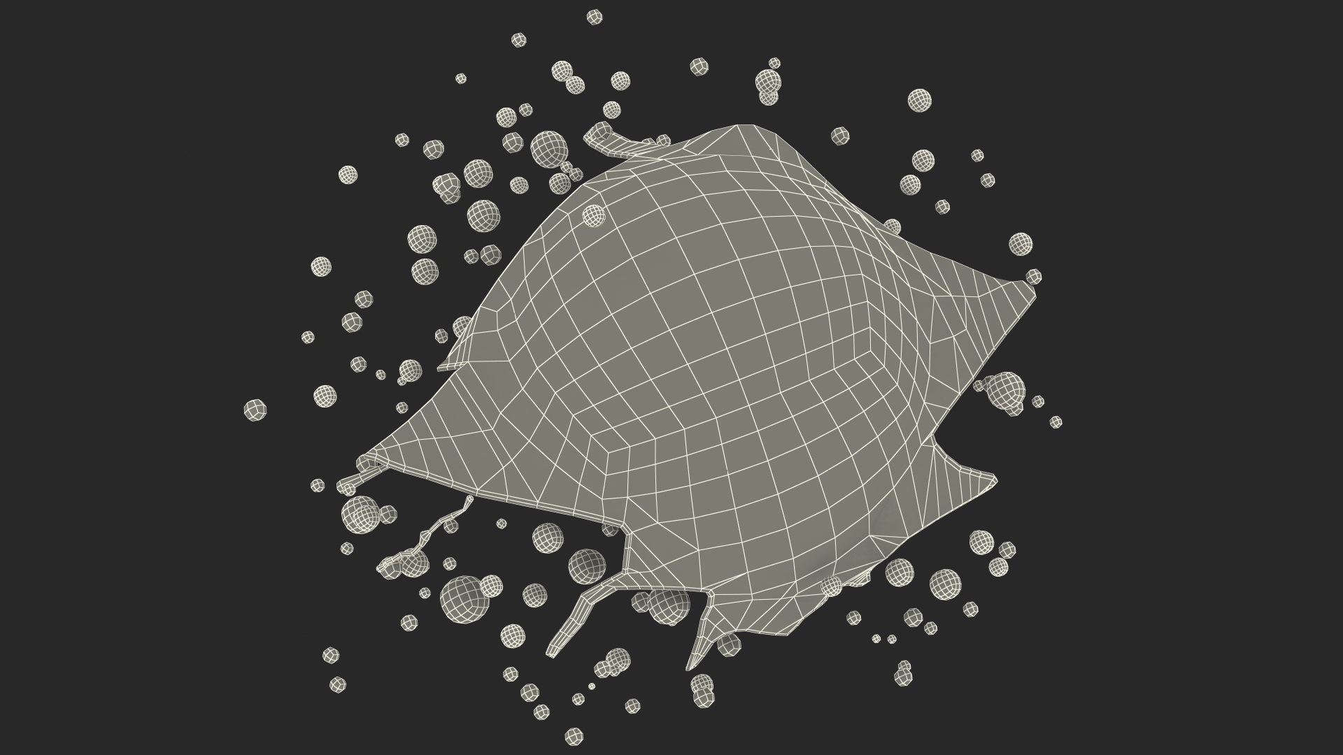 3D model Soap Bubble Burst Stage 7