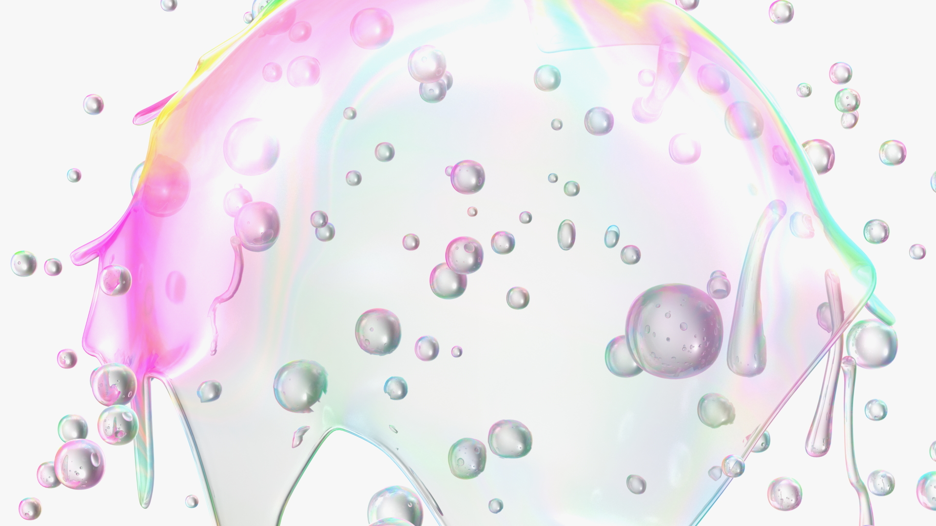 3D model Soap Bubble Burst Stage 7