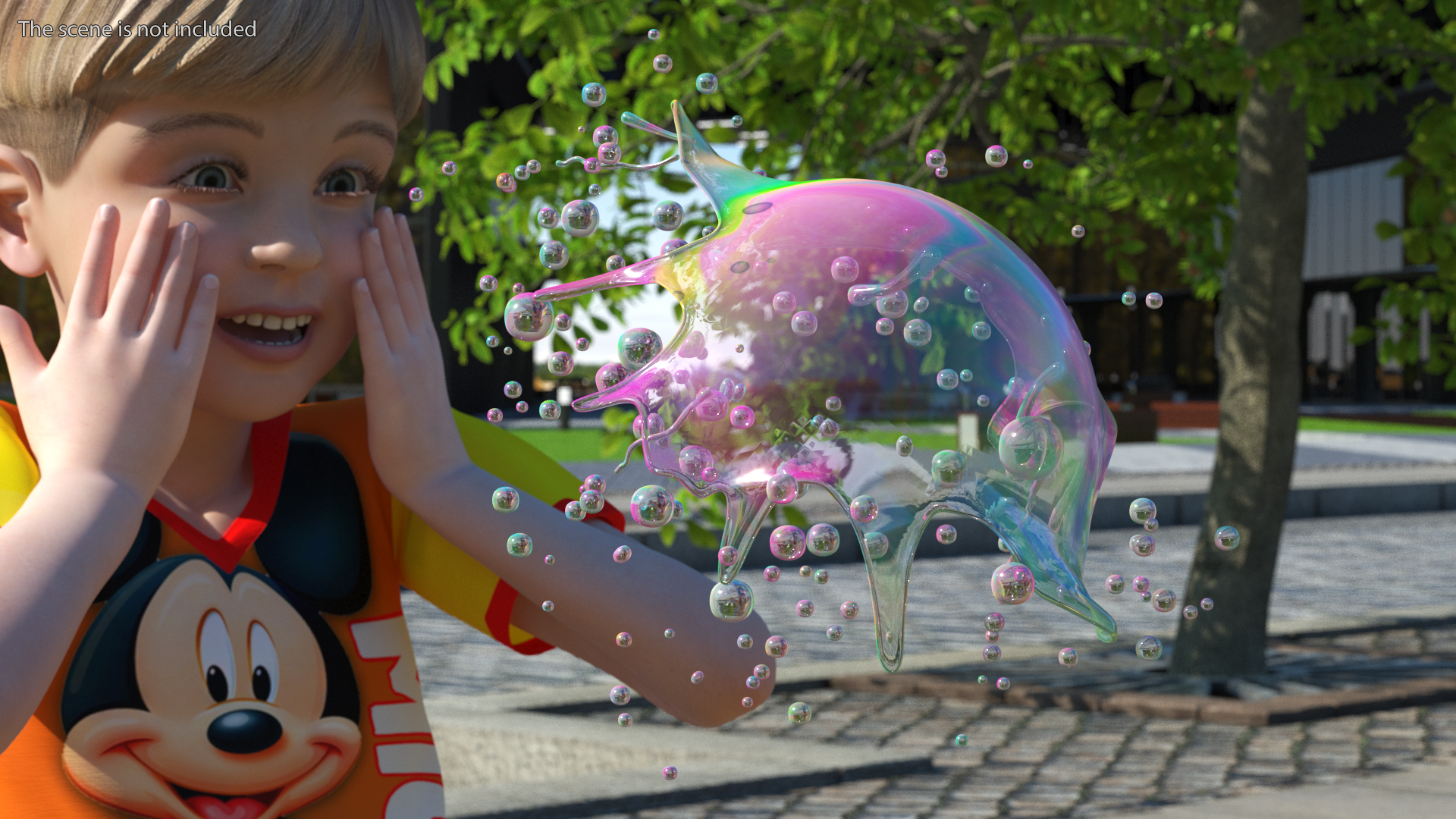 3D model Soap Bubble Burst Stage 7