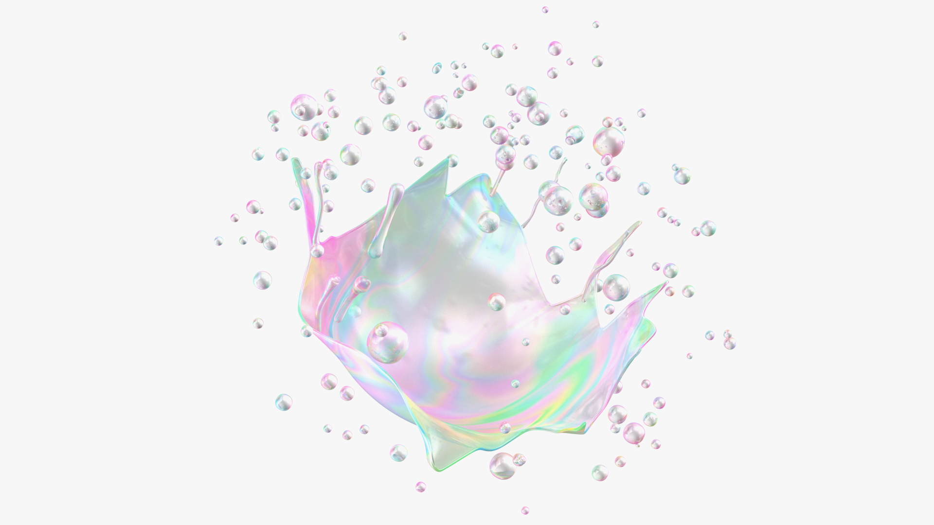 3D model Soap Bubble Burst Stage 7