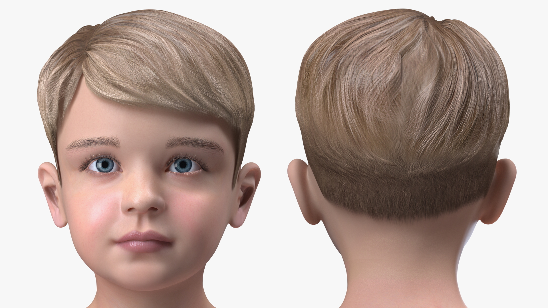 Child Boy Beach Style Rigged for Cinema 4D 3D