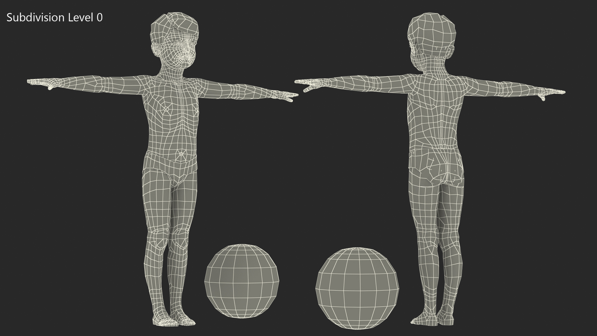 Child Boy Beach Style Rigged for Cinema 4D 3D