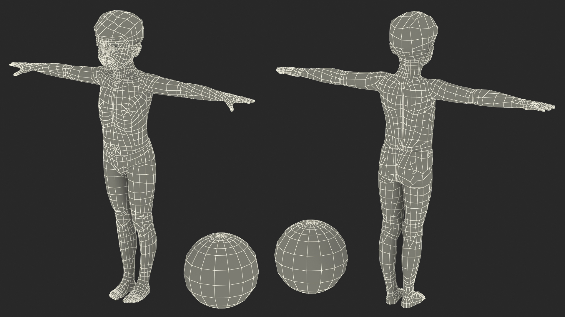 Child Boy Beach Style Rigged for Cinema 4D 3D