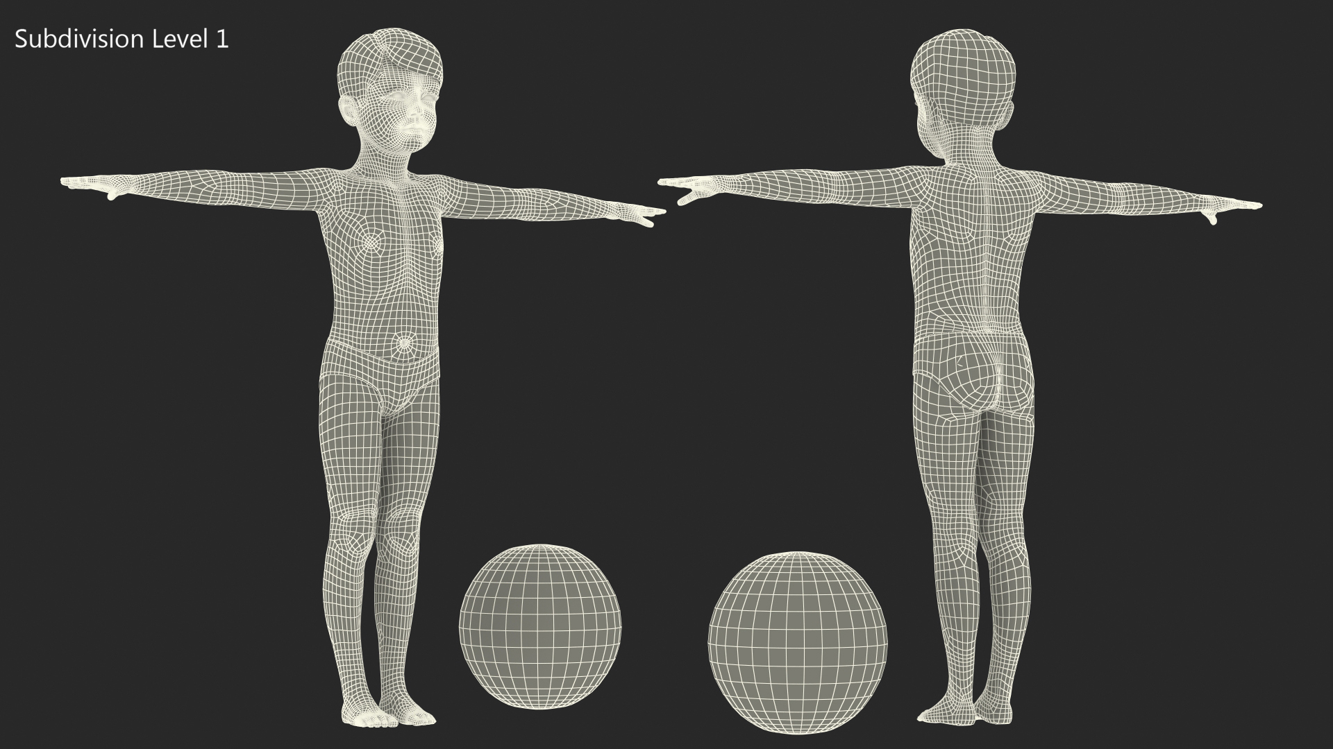 Child Boy Beach Style Rigged for Cinema 4D 3D