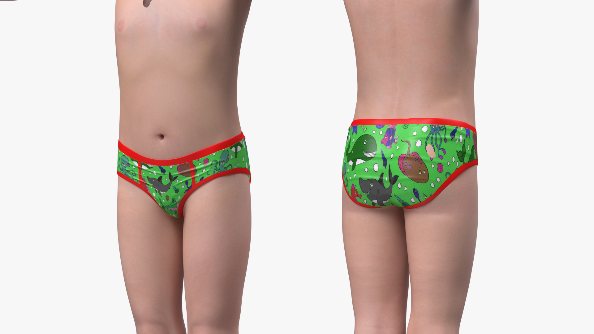 Child Boy Beach Style Rigged for Cinema 4D 3D