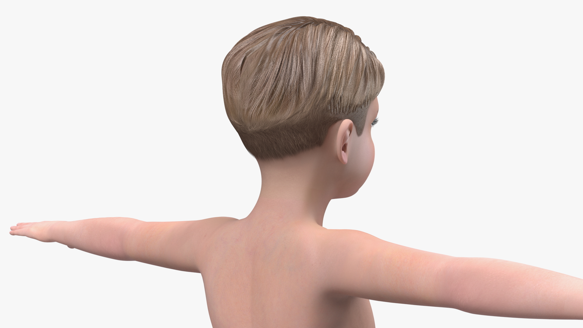 Child Boy Beach Style Rigged for Cinema 4D 3D