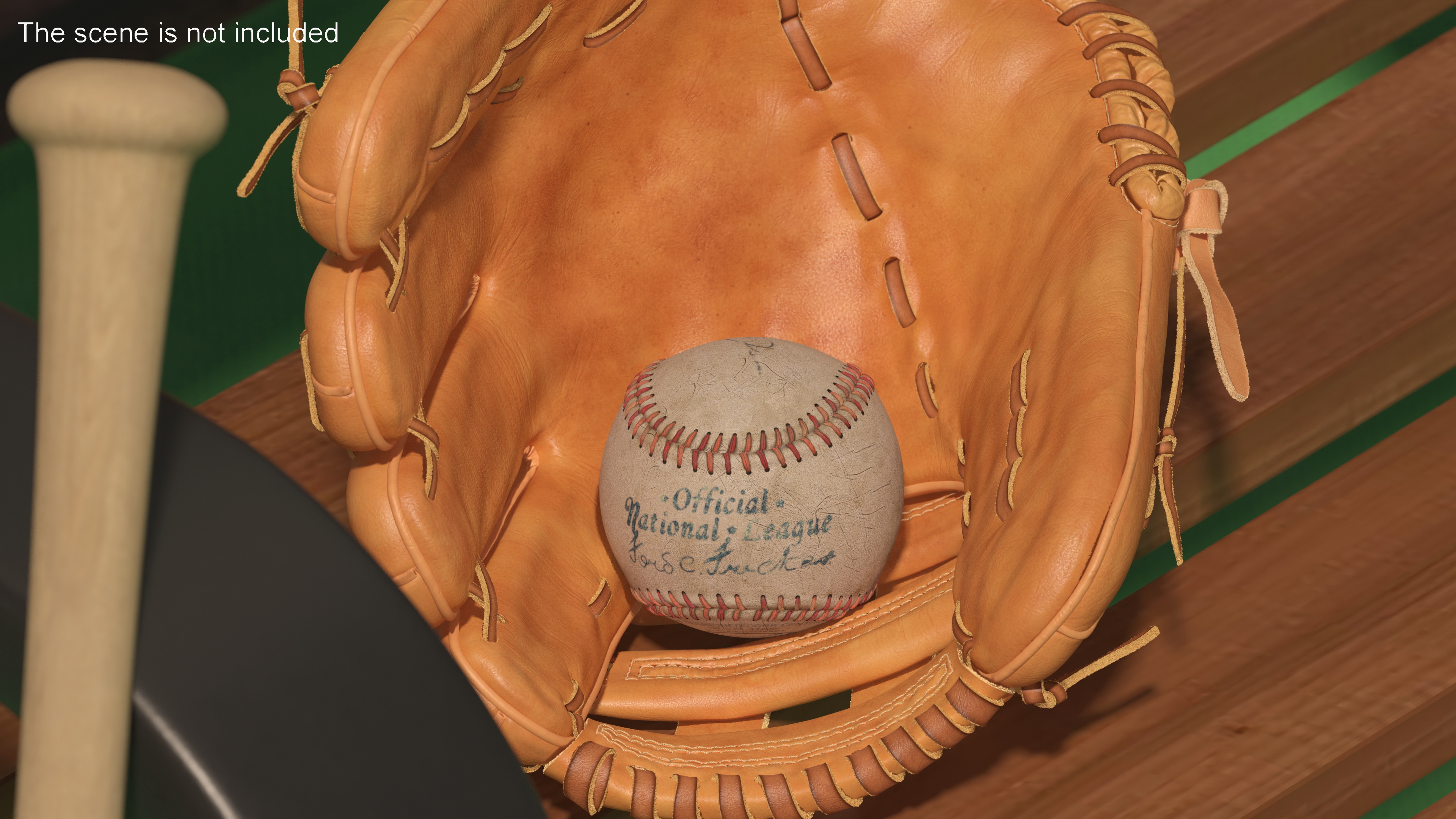 National League Baseball Ball 1950-1965 3D model
