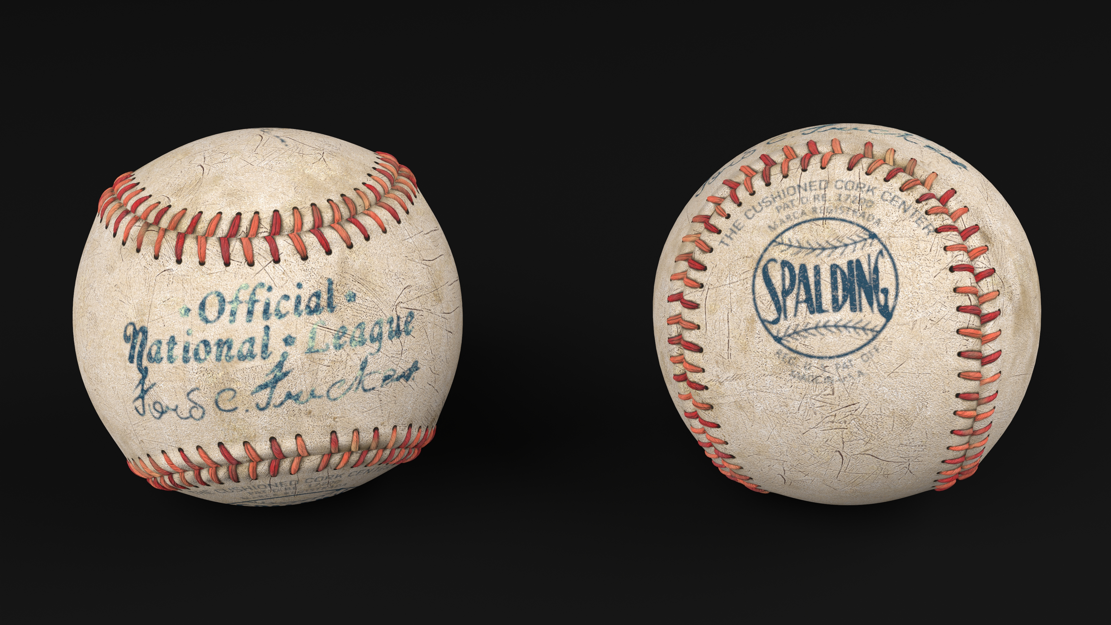 National League Baseball Ball 1950-1965 3D model