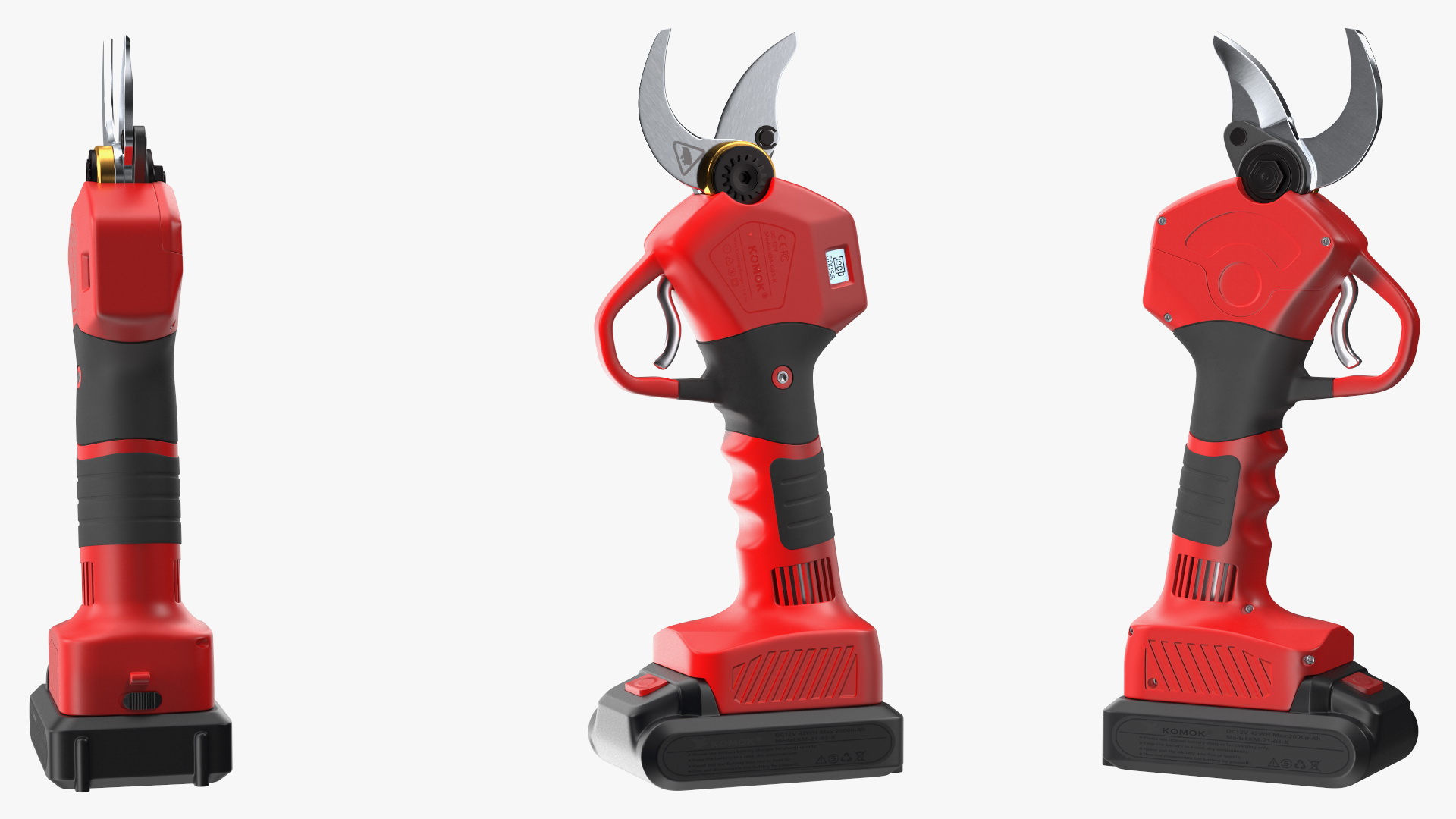 Red Cordless Pruner 3D model