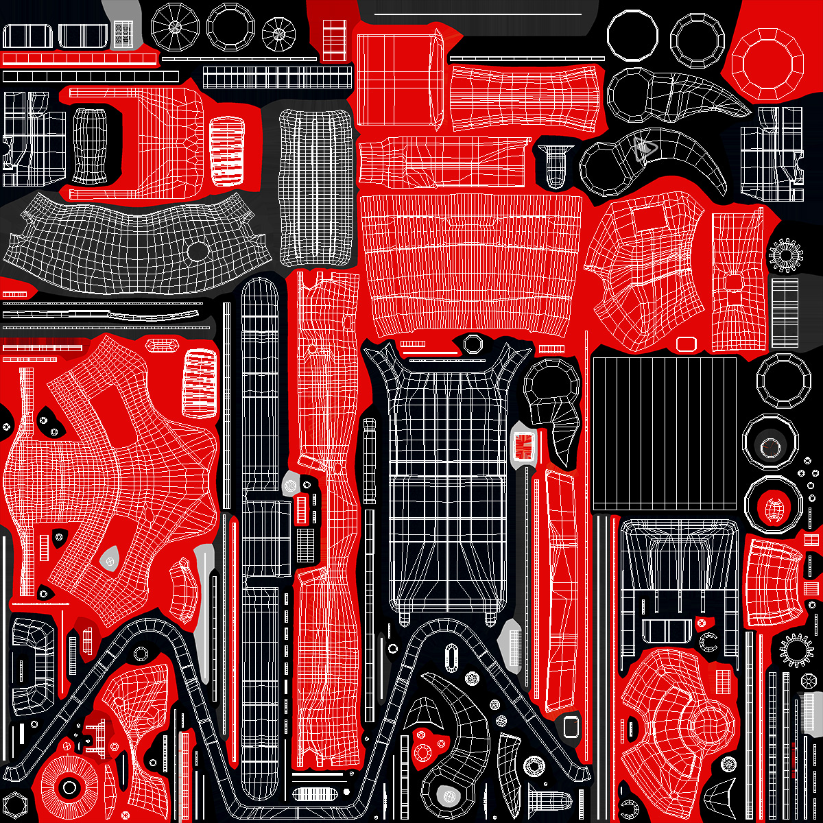 Red Cordless Pruner 3D model