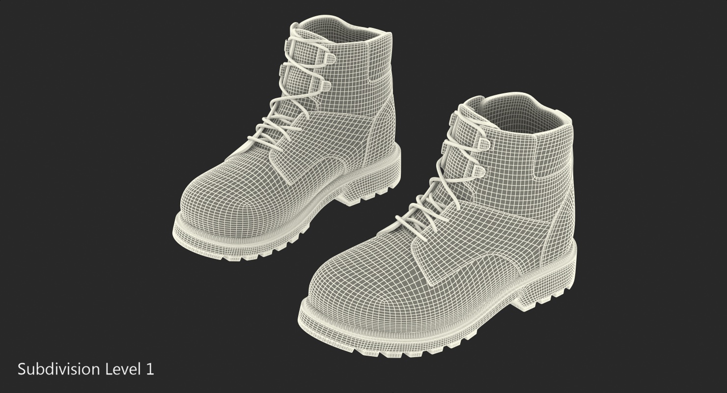 3D Vintage Boots model