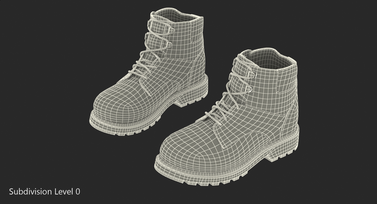 3D Vintage Boots model