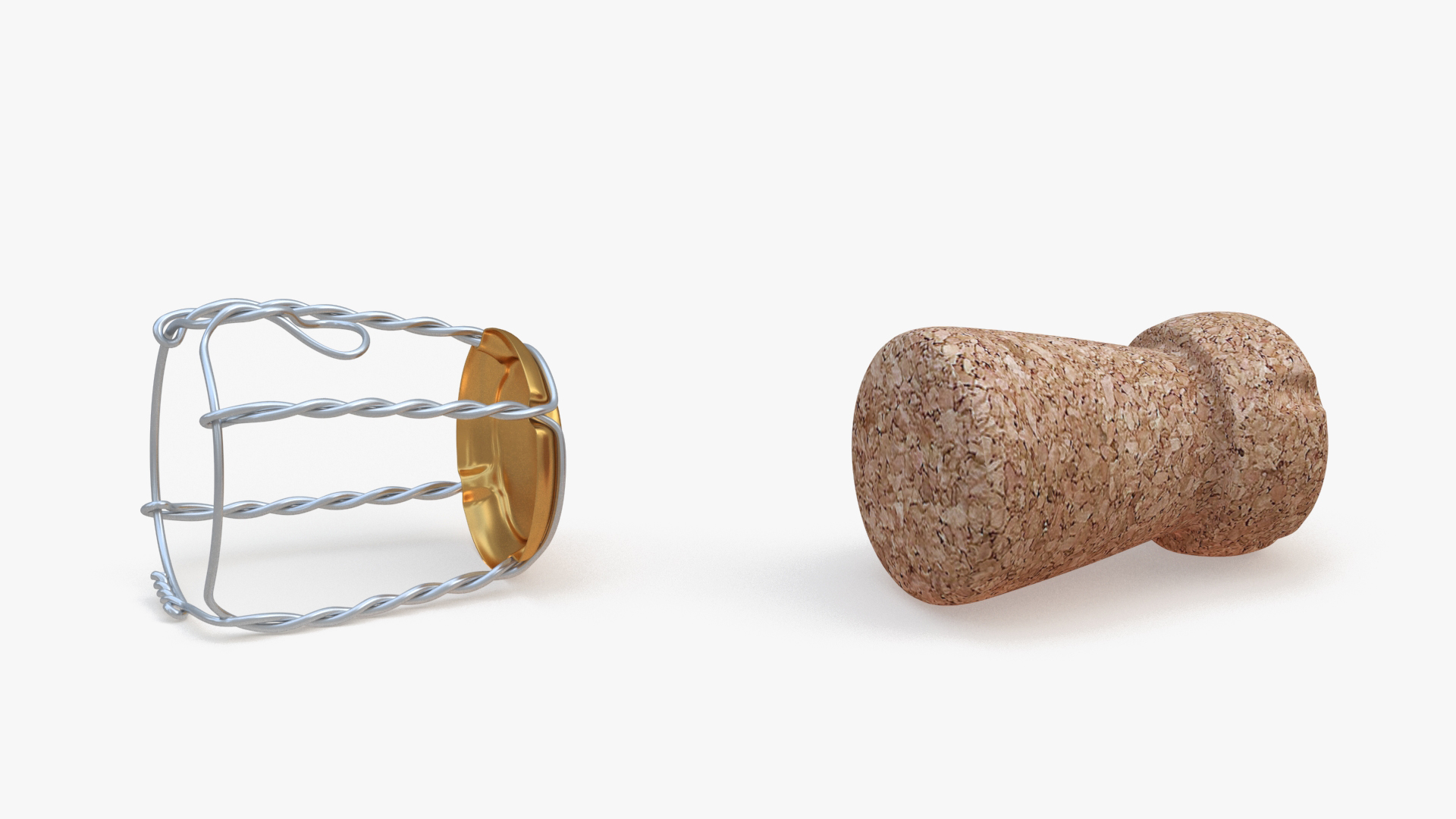 3D Freixenet Prosecco Sparkling Wine and Glass model