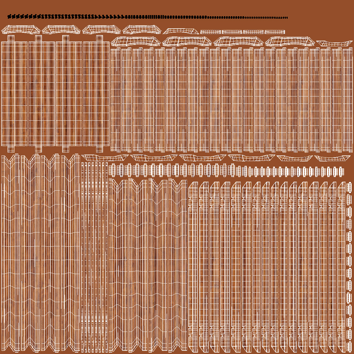 Natural Wooden Pergola 3D