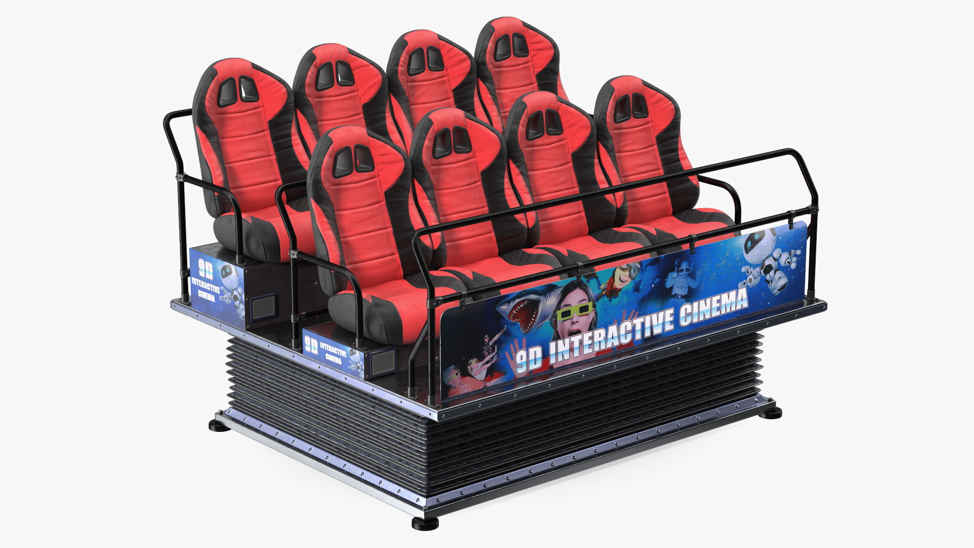 3D model Virtual Reality Game Machine 9D Cinema Rigged