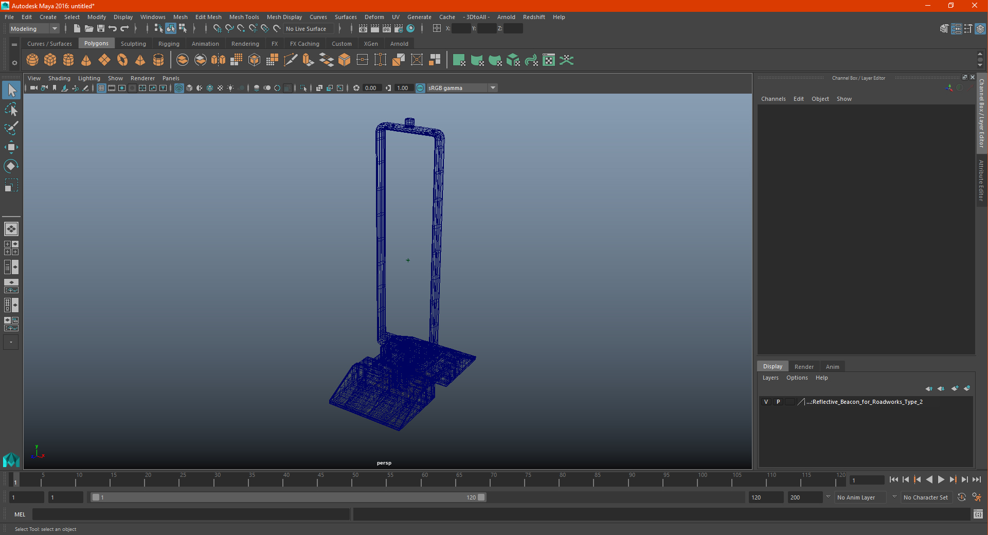 3D Reflective Beacon for Roadworks Type 2 model