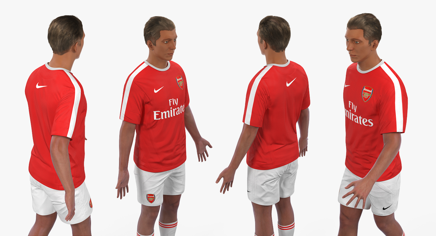 3D model Soccer or Football Player Arsenal Rigged